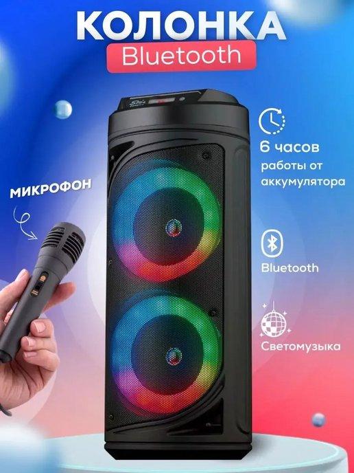 Портативная bluetooth колонка с караоке