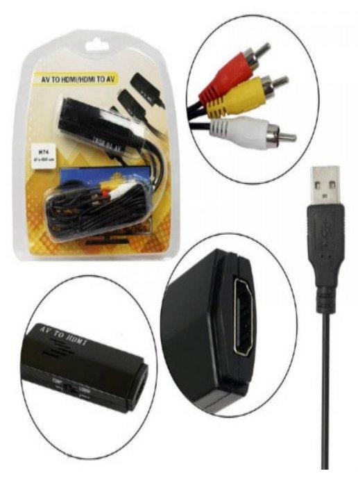 Цифровой конвертер AV (RCA тюльпаны) на HDMI