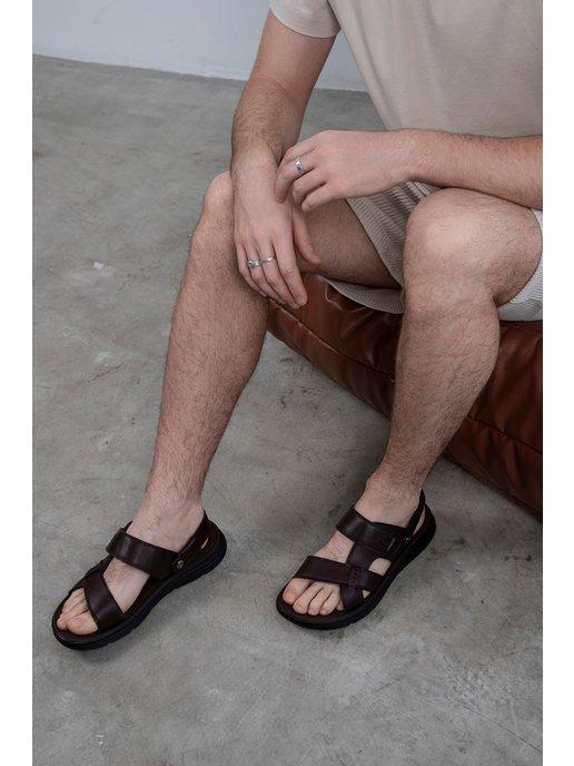 Летние сандалии спортивные натуральная кожа Баден