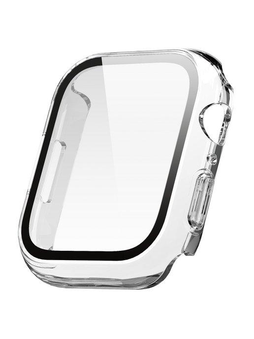 Чехол для Apple Watch 40 41 Clear Shield case+9H glass