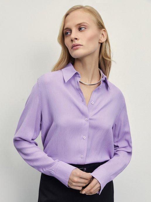 Блузка офисная рубашка с длинным рукавом