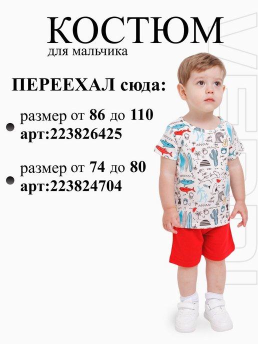 Летний костюм для мальчика футболка с шортами
