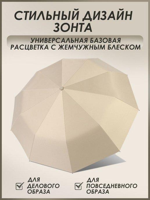 Зонт автомат антиветер складной однотонный