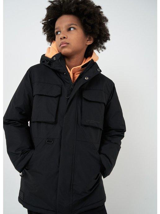 Куртка детская утеплённая на молнии с капюшоном