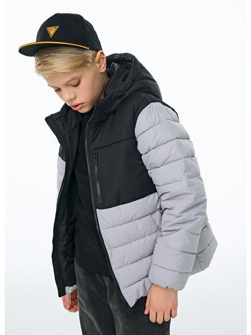 Куртка детская утеплённая на молнии с капюшоном