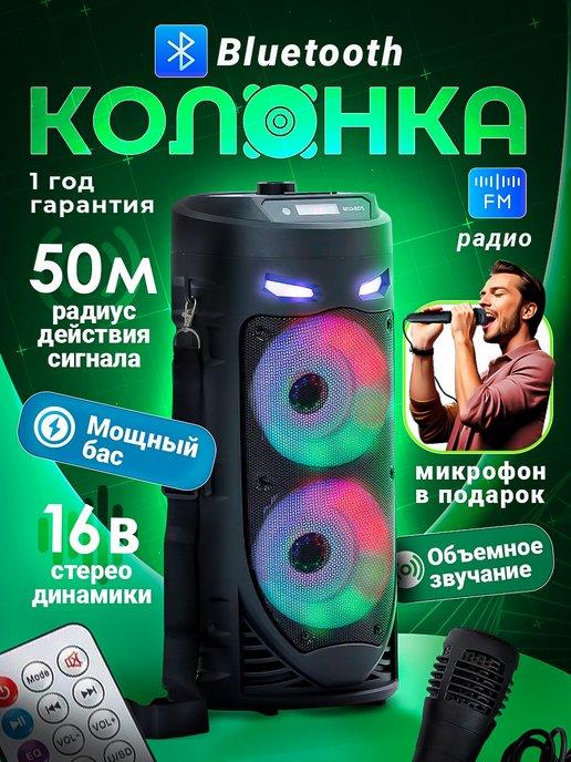 Колонка музыкальная Bluetooth беспроводная с караоке