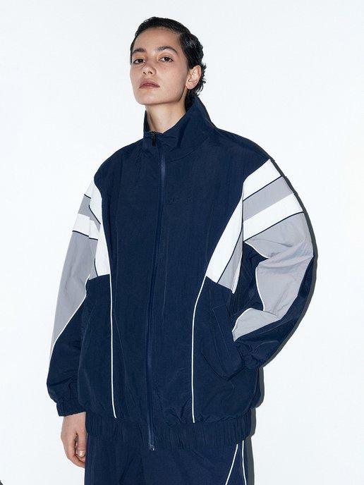 Куртка-олимпийка с геометрическим принтом