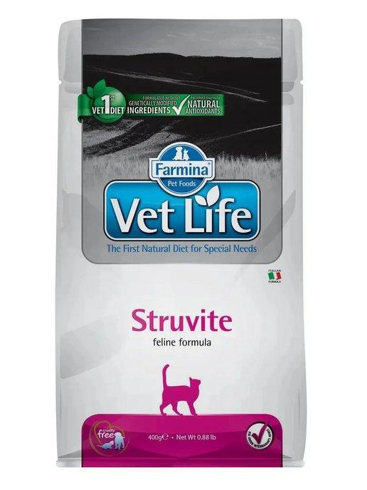 Vet life Struvite для кошек при МКБ струвитного типа 400г