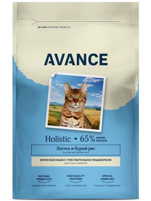AVANCE | сухой корм для кошек, лосось и бурый рис,400г