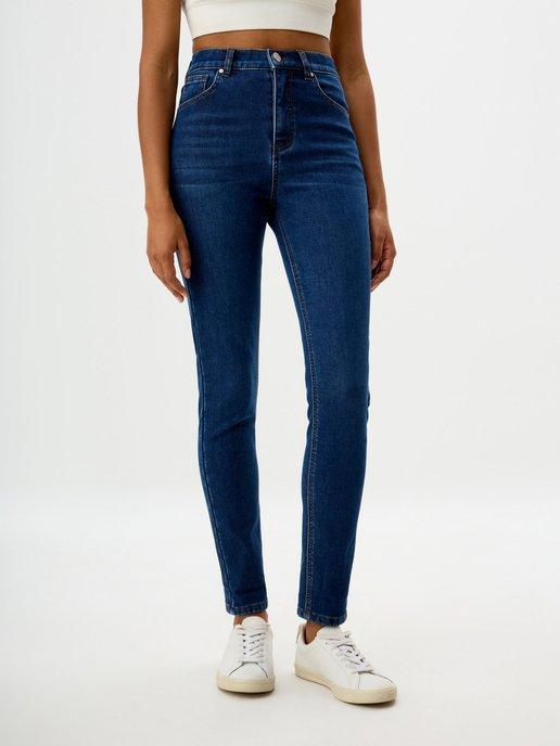 Утепленные джинсы женские скинни с высокой посадкой