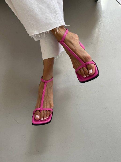 Босоножки женские туфли летние сандалии на низком каблуке