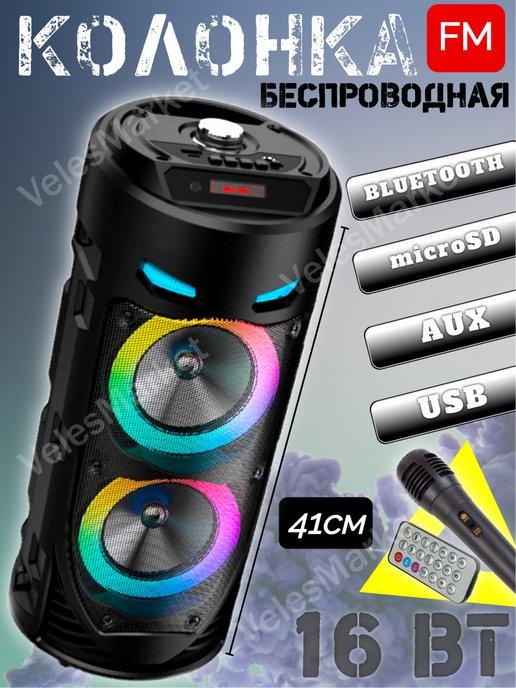 Музыкальная напольная колонка с караоке Bluetooth 4239