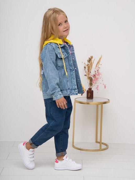 Little Lady | Джинсовая куртка для девочки с капюшоном модная