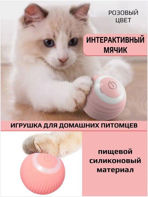 Игрушка мяч для кошек и собак интерактивная