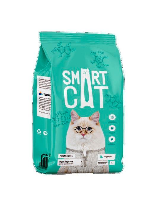 Smart cat | Корм для стерилизованных кошек, с курицей 5 кг