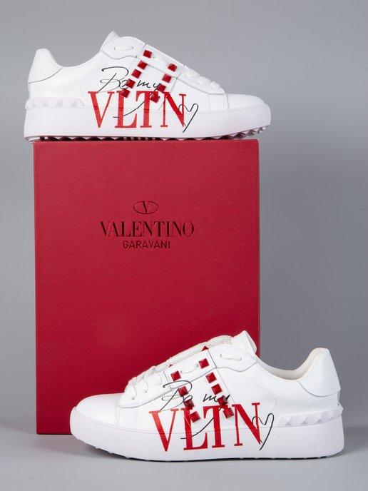 Кеды VALENTINO белые кожаные на лето