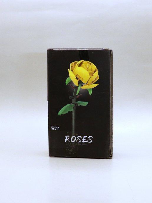 Конструктор набор Flowers Цветы Roses Белая роза 69 деталей