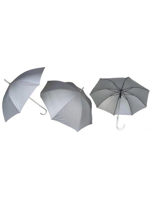 ПСВ | Зонт-трость Майорка, полуавтомат, серебристый