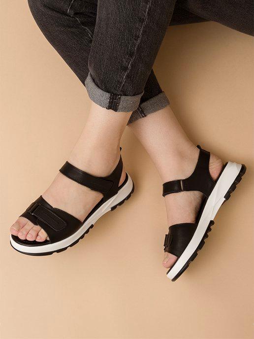 Босоножки сандалии летние кожаные на платформе