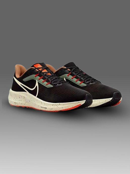 Кроссовки Air Zoom Pegasus 39 Black Green Safety Orange