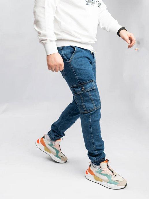 VIKING company group | Джинсы зауженные брюки джоггеры штаны на резинке с карманами