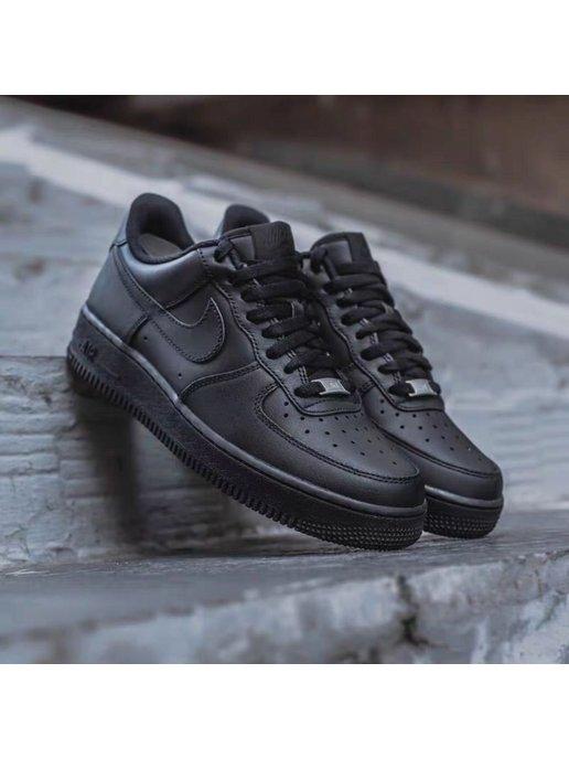 Кроссовки спортивные Nike Air Force 1 весенние черные