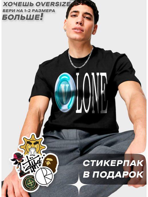 Оверсайз футболка с принтом VLONE