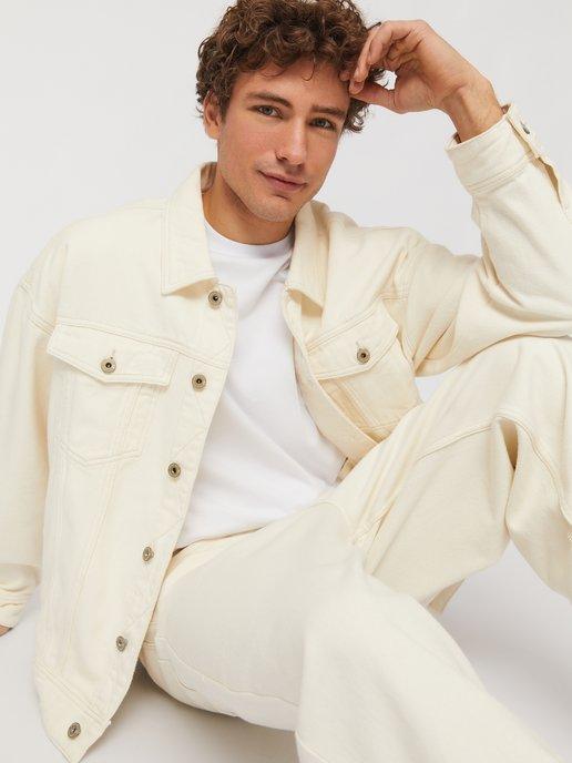 Мужская джинсовая куртка-рубашка хлопок