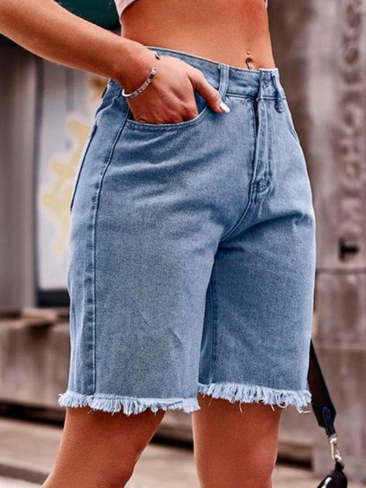 Бермуды джинсовые шорты летние длинные