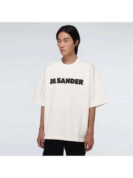 Футболка hajime спортивная хлопковая с принтом Jil Sander