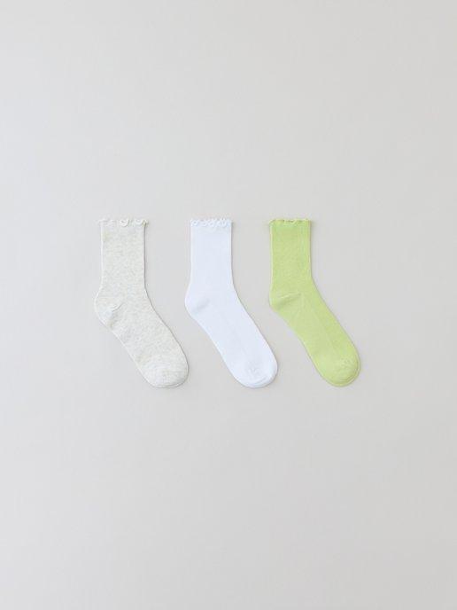 Носки детские базовые высокие набор из трех пар