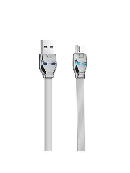 Кабель USB U14 Steel man USB-MicroUSB, 1.2 м, серый