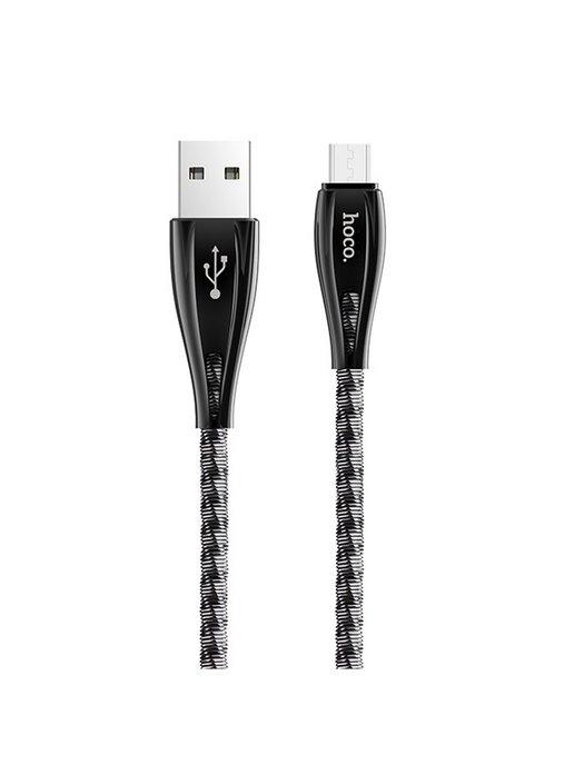 Кабель USB U56 Metal armor USB-MicroUSB, 1.2 м, серый