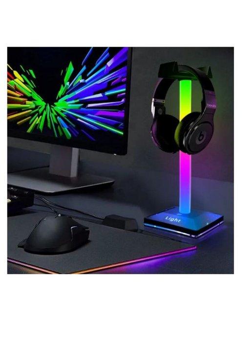 Подставка для наушников rgb, с подсветкой