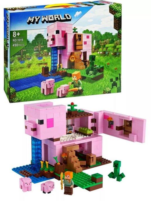 Конструктор Minecraft Дом свинья 490дет 23107