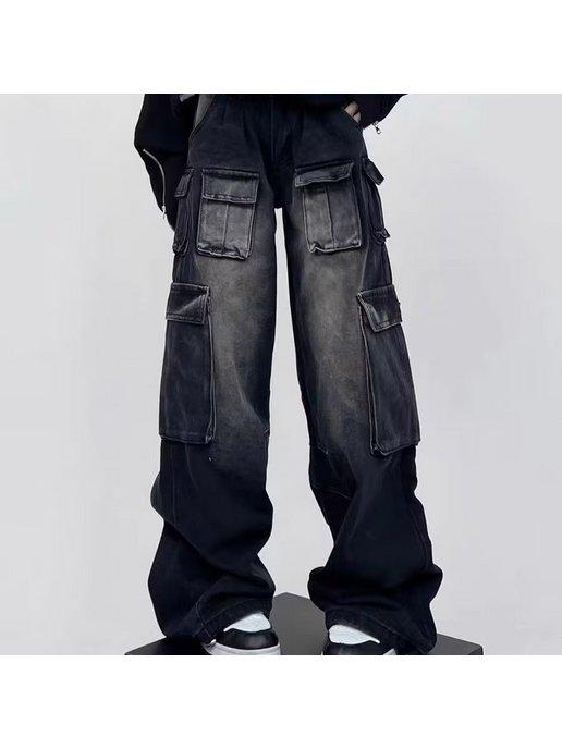 джинсы широкие карго y2k прямые