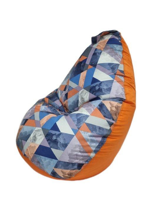3D МЕБЕЛЬ | Кресло мешок груша 2XL натуральный велюр+оксфорд