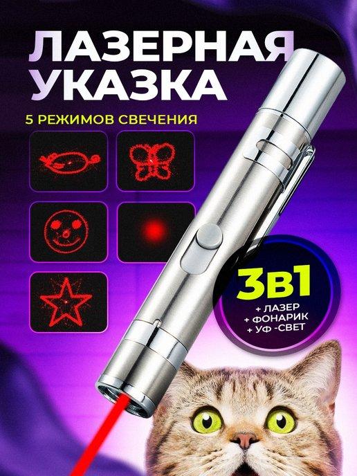 Лазерная указка игрушка для кошек и собак с USB зарядкой