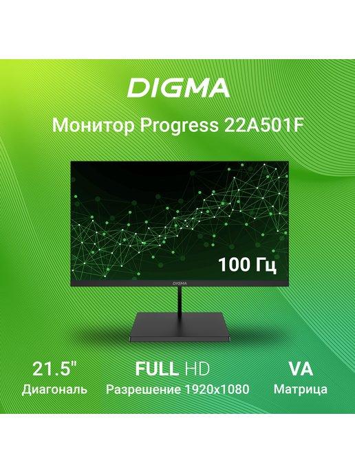 Монитор 21.5" Progress 22A501F черный