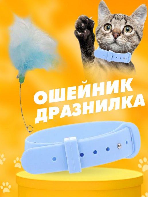 Ошейник силиконовый с игрушкой дразнилкой для кошек