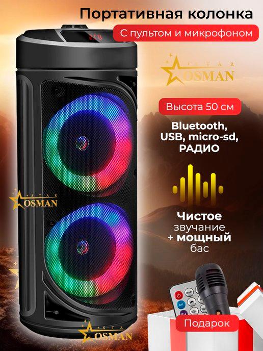 OSMAN STAR | Портативная bluetooth колонка с караоке