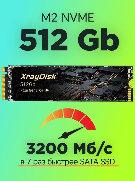 M2 SSD диск 512 гб внутренний NVME накопитель PCI-e 3.0