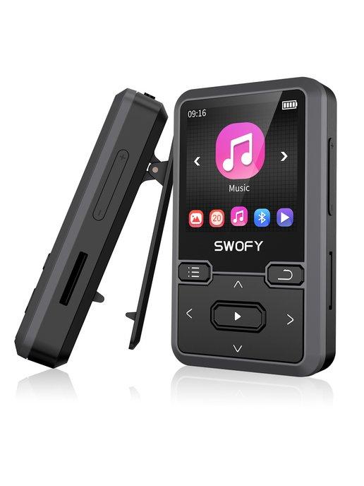MP3-плеер с Bluetooth 5.0 и портативным зажимом 32 Гб,черный