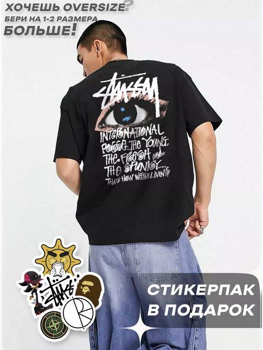 Футболка с принтом STUSSY