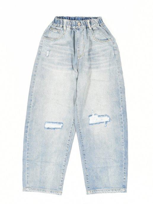 Широкие джинсы багги рваные
