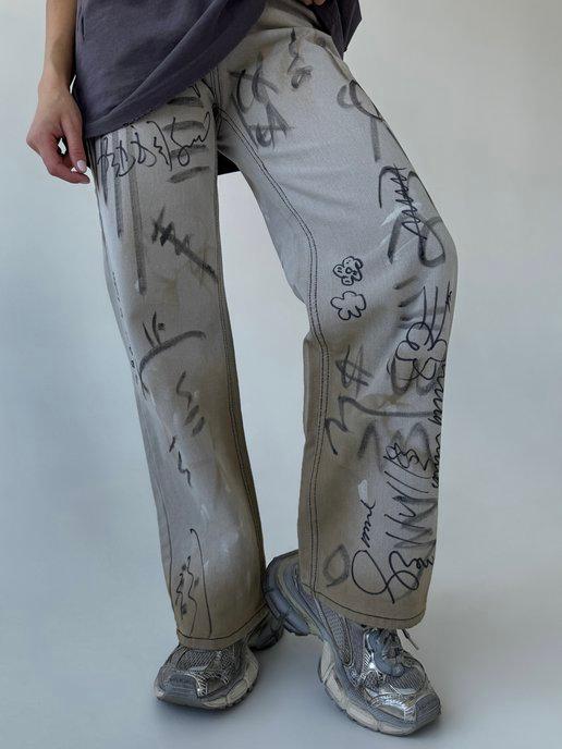 Джинсы широкие летние y2k багги baggy jeans