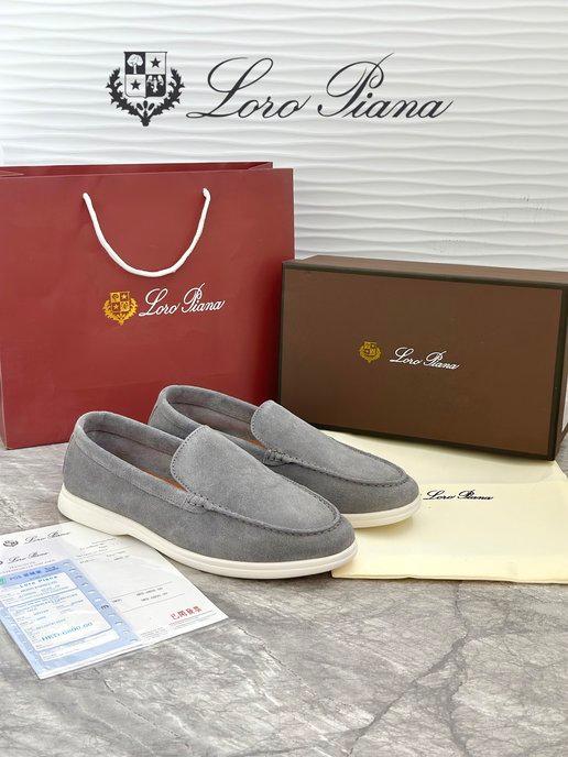 Лоферы замшевые loro piana