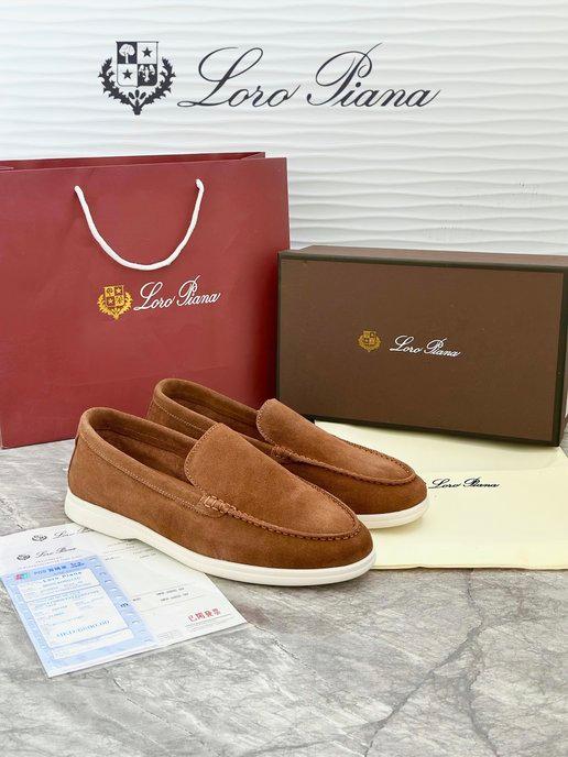 Лоферы замшевые loro piana