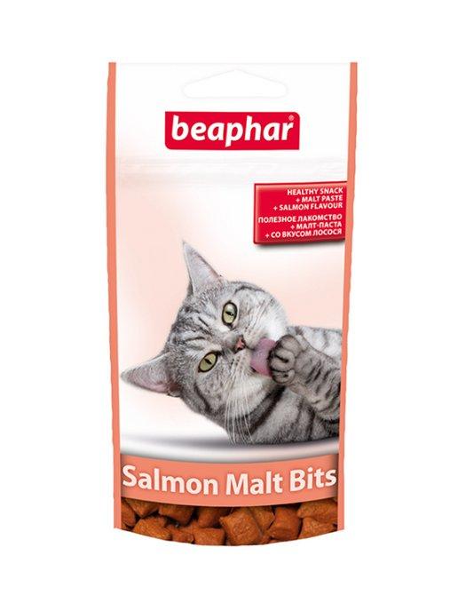 Беафар Лакомство для кошек подушечки со вкусом лосося, 35гр