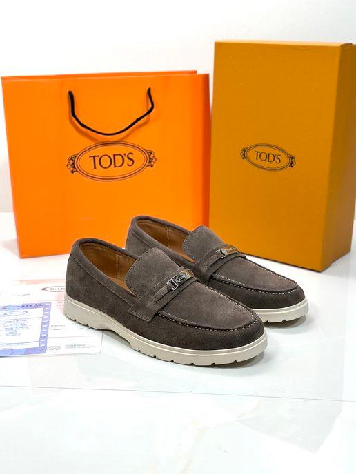 Лоферы мужские туфли из натуральной замши Tod's